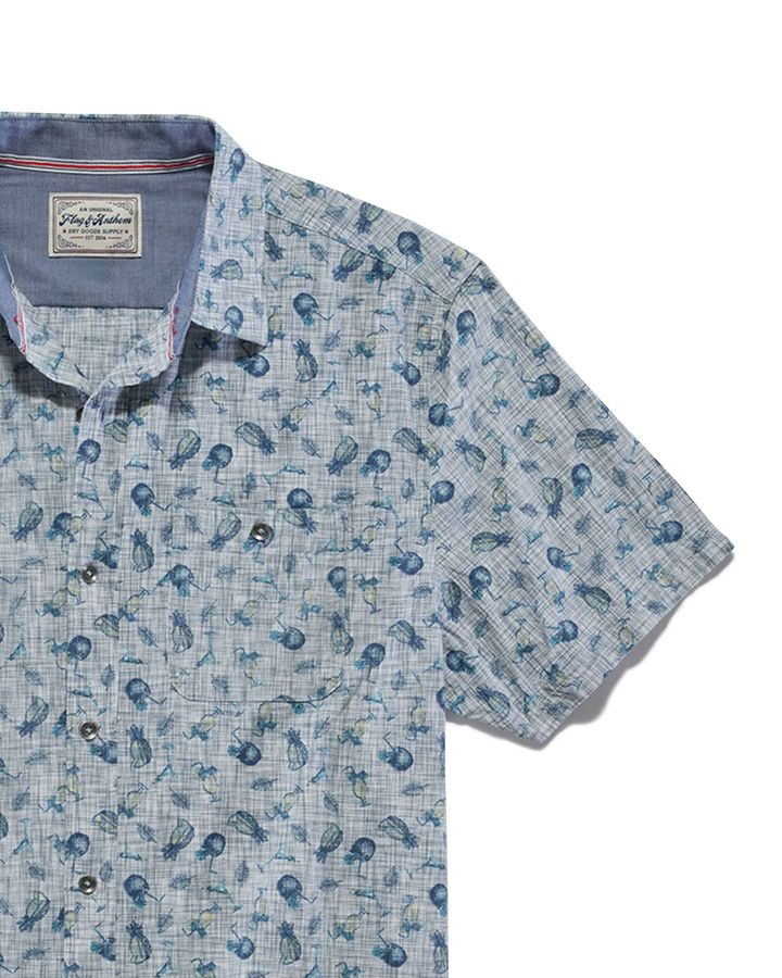 SAXTON COCONUT PRINT SPACE DYE SHIRT