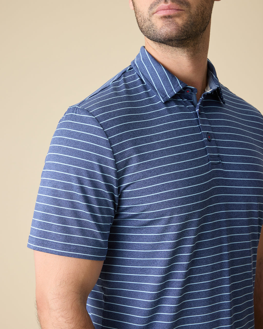 WILMINGTON STRIPED PERFORMANCE POLO