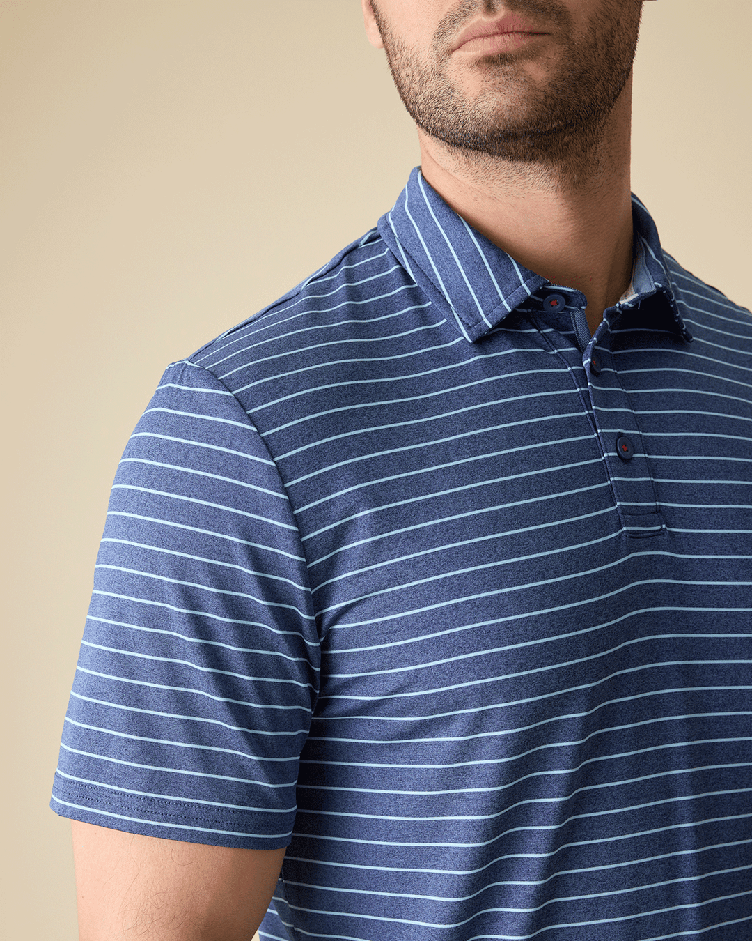 WILMINGTON STRIPED PERFORMANCE POLO