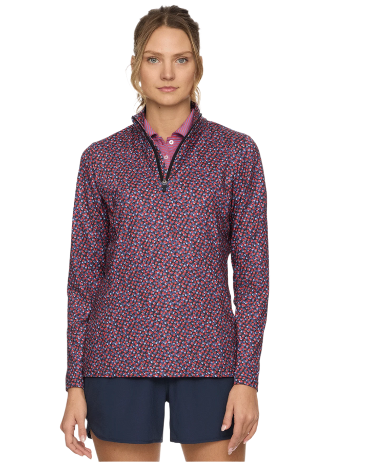 WOMEN’S MVP WINFIELD STAR PRINT 1/4-ZIP