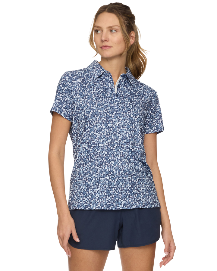 WOMEN’S MVP COBBTOWN FLORAL PRINT POLO