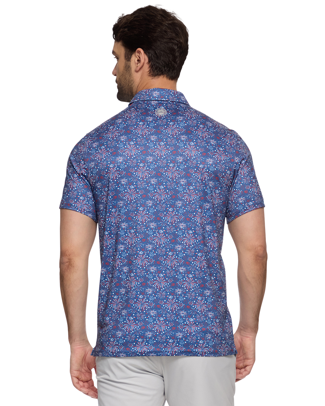 MVP FAIRHOPE FIREWORKS PRINT POLO