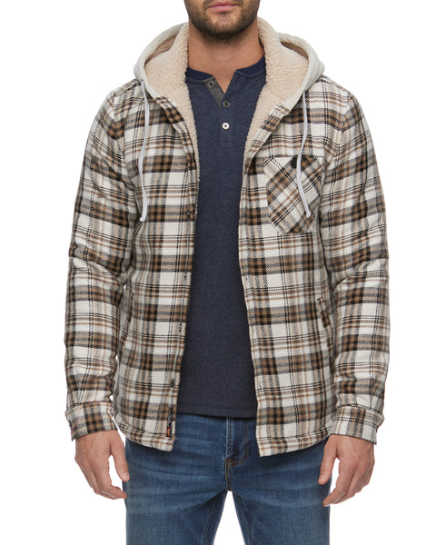 Levi's Sherpa Lined Hooded Shirt Jacket | Urban Outfitters New Zealand  Official Site