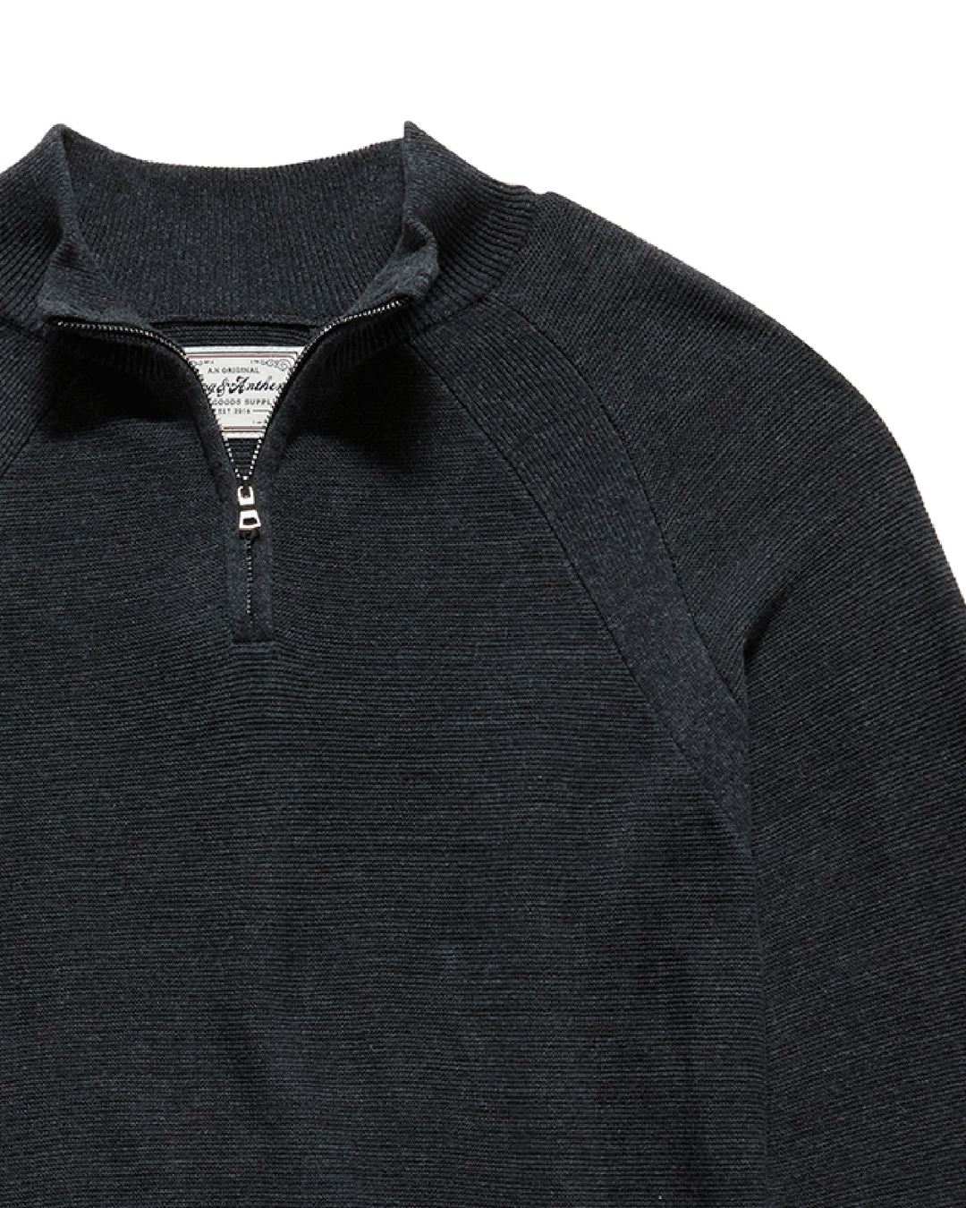 FLOYDALE MARLED RAGLAN 1/4-ZIP SWEATER