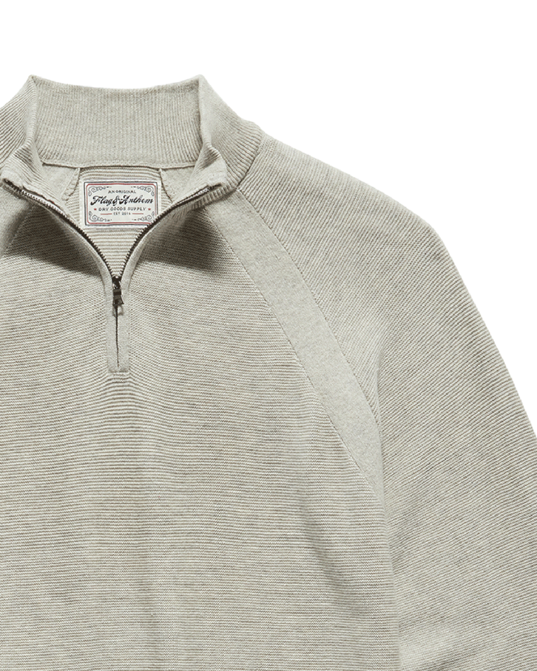 FLOYDALE MARLED RAGLAN 1/4-ZIP SWEATER