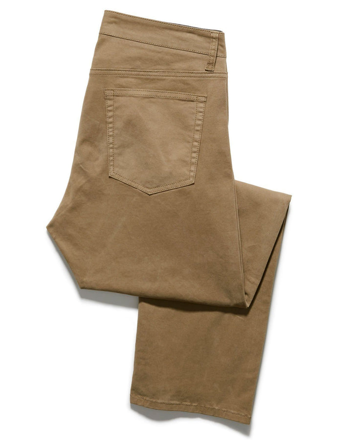 Pants - WALLBURG 5-POCKET PANT - OAKLAND SLIM - BAMBOO KHAKI