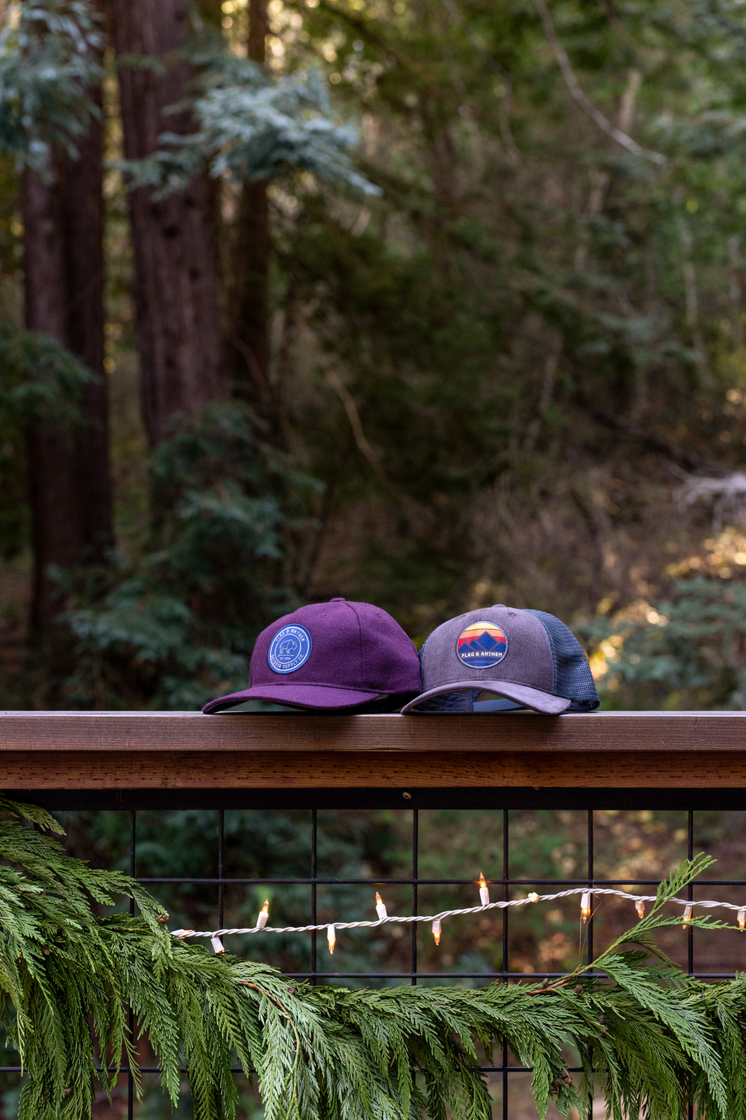 MOUNTAIN SUNSET CORDUROY TRUCKER HAT (FINAL SALE)